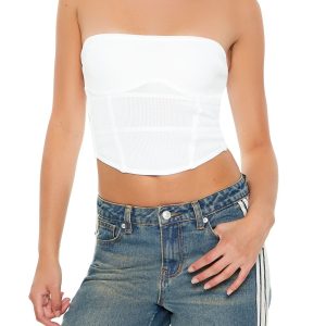 Sweater-Knit Tube Crop Top
