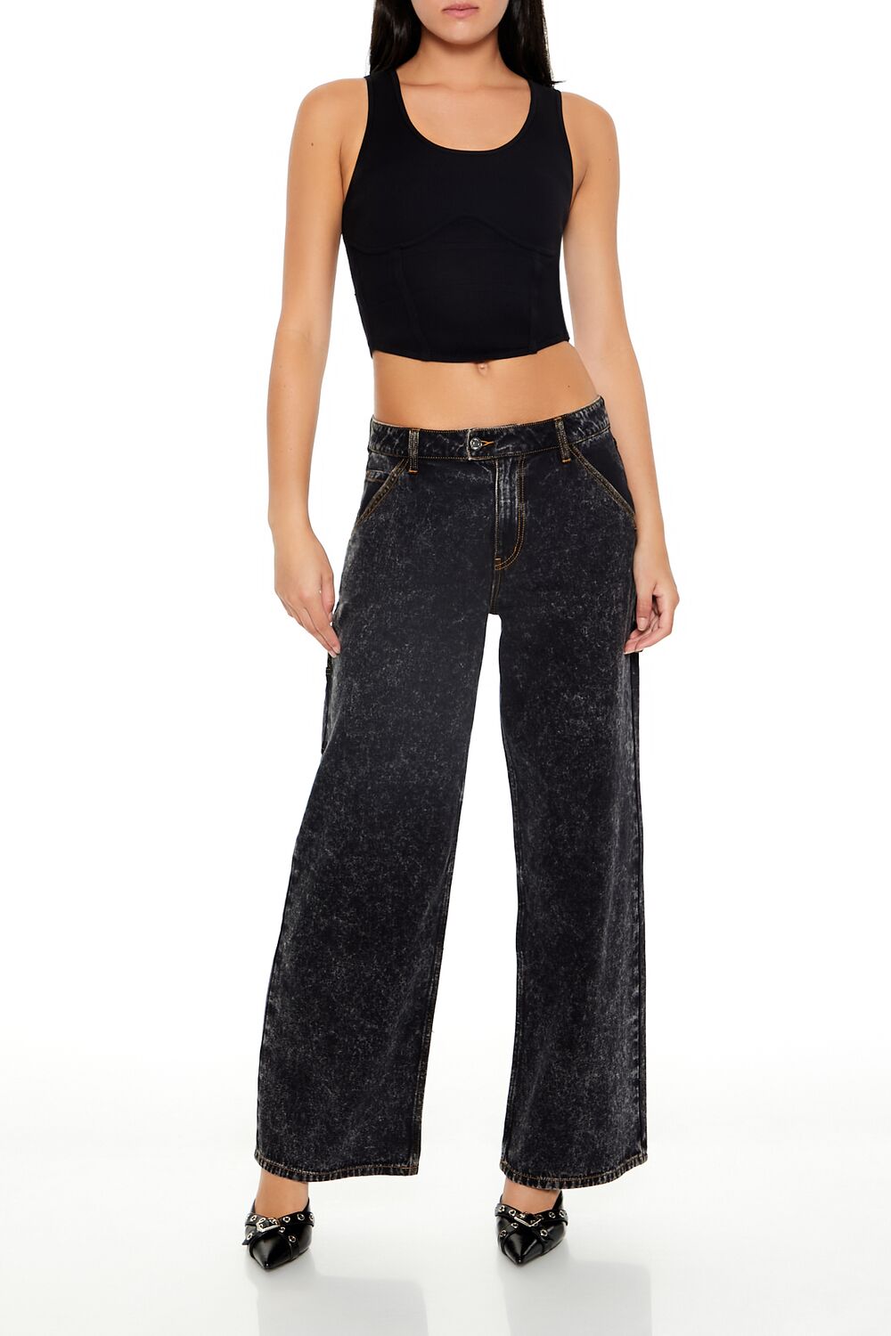 Sweater-Knit Corset Tank Top - Image 9