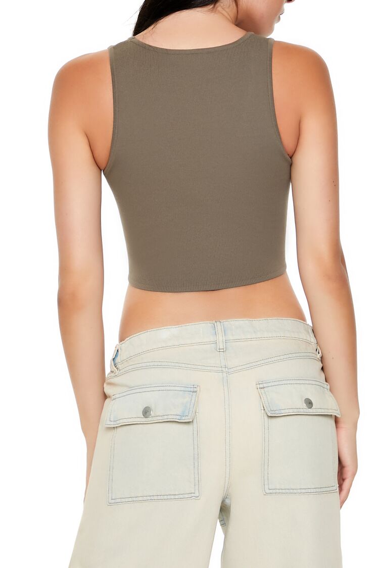 Sweater-Knit Corset Tank Top - Image 6