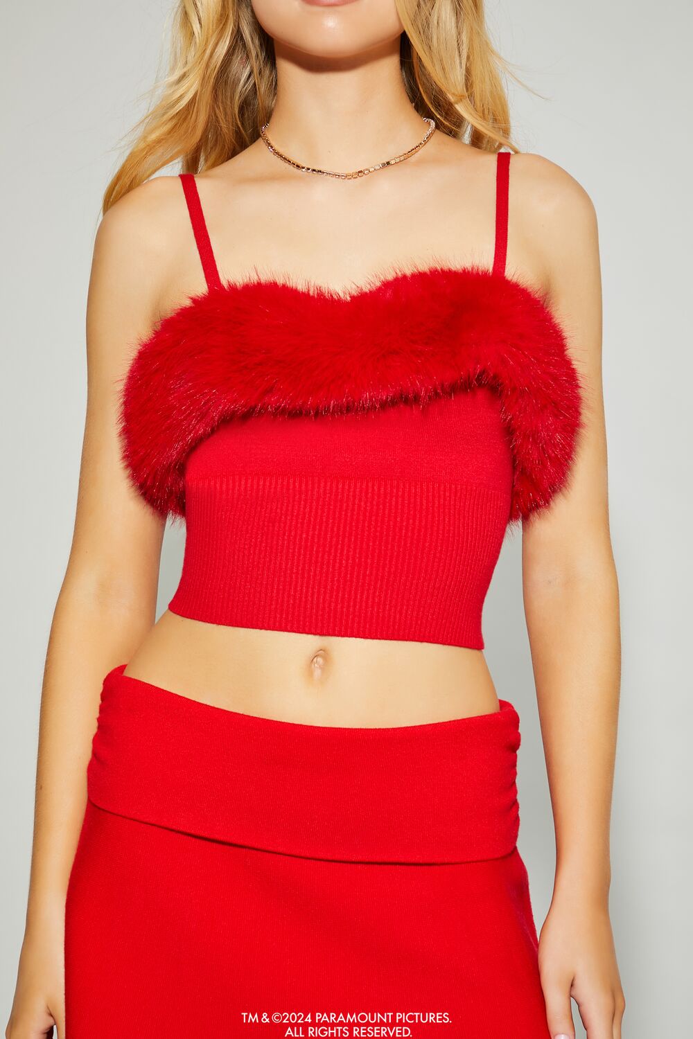 Mean Girls Faux Fur Sweater-Knit Cami - Image 3