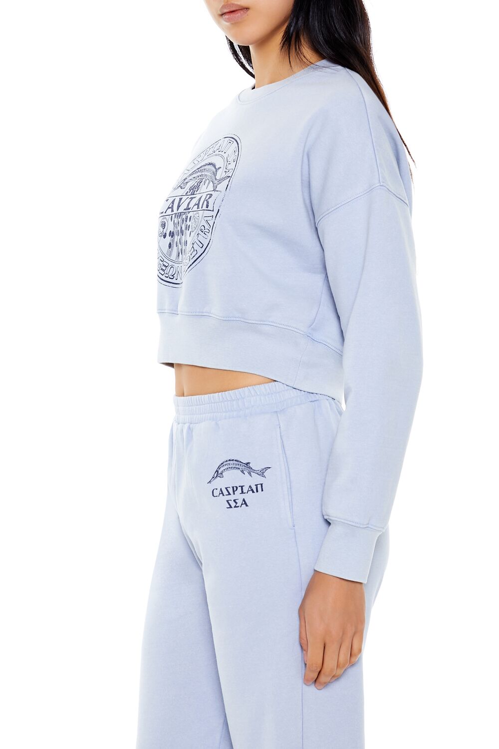 Caviar Graphic Cropped Pullover - Image 4