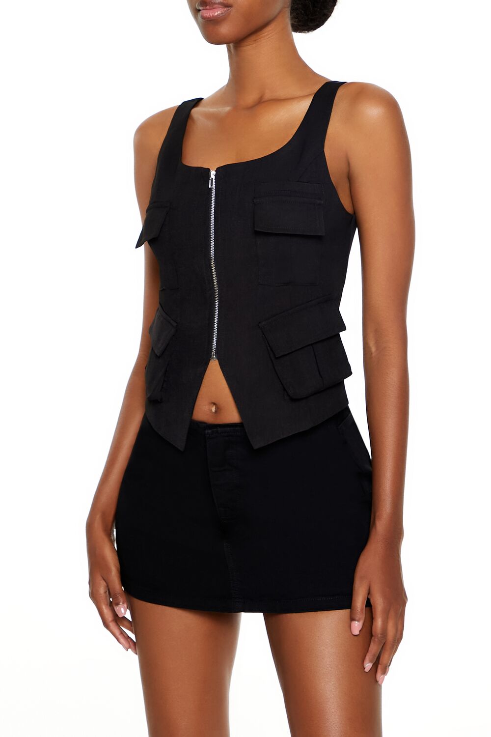 Cargo Split-Hem Crop Top - Image 4