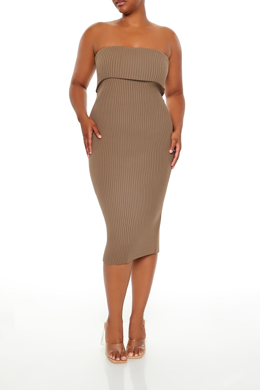Plus Size Tube Midi Sweater Dress - Image 6