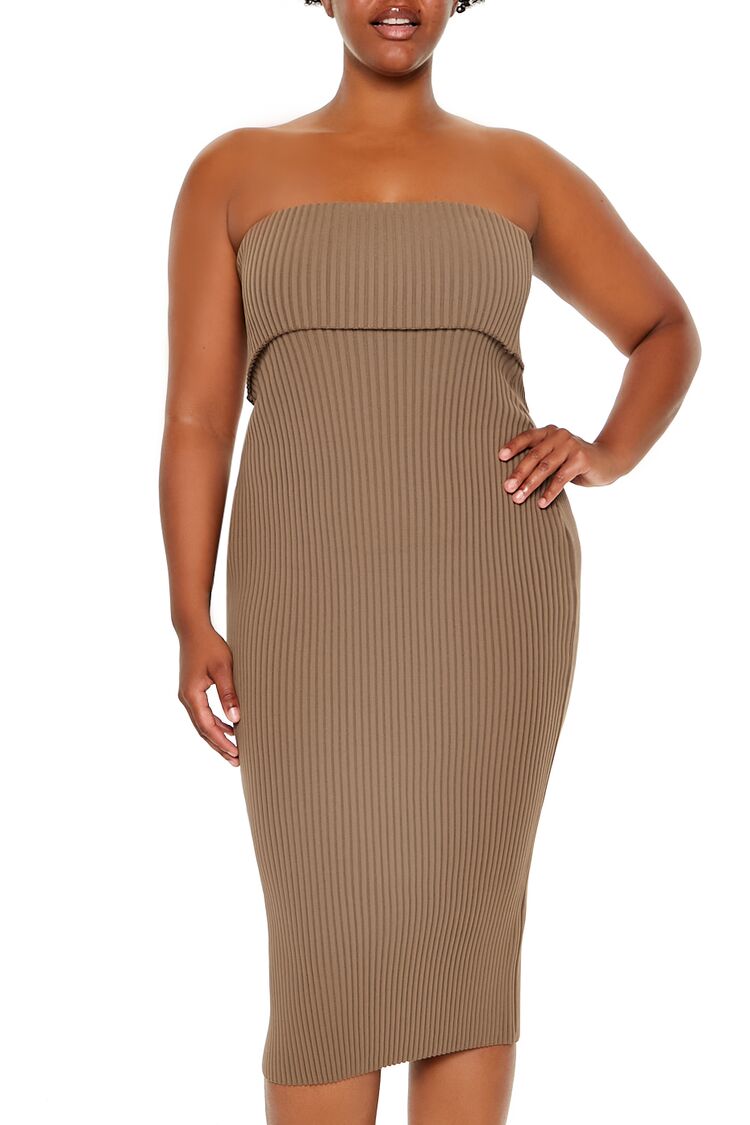Plus Size Tube Midi Sweater Dress - Image 7
