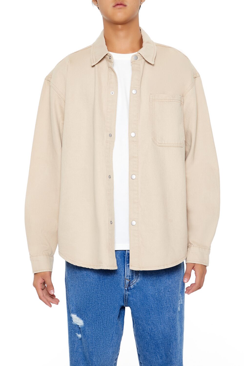 Cotton Curved-Hem Shirt - Image 6