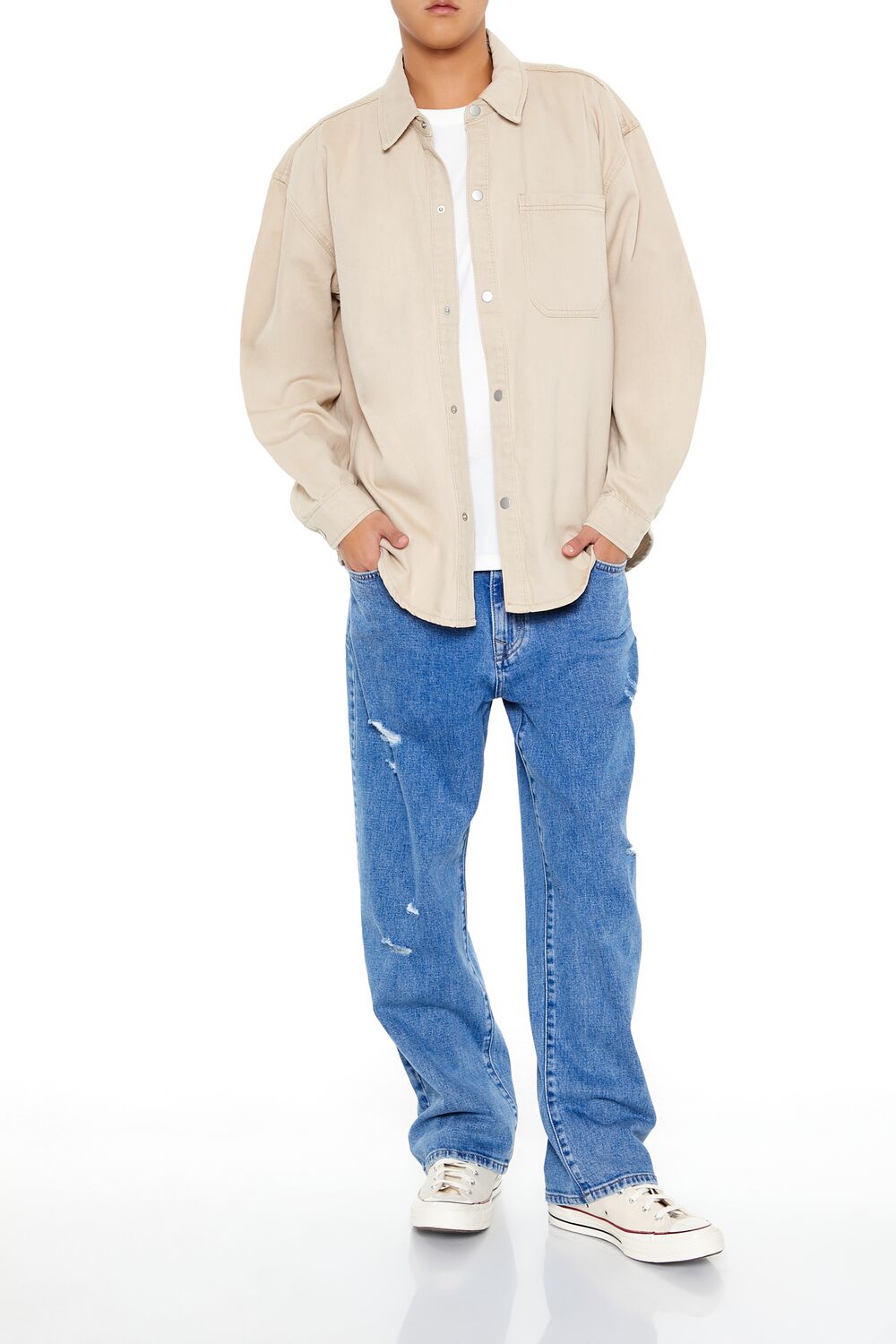 Cotton Curved-Hem Shirt - Image 7