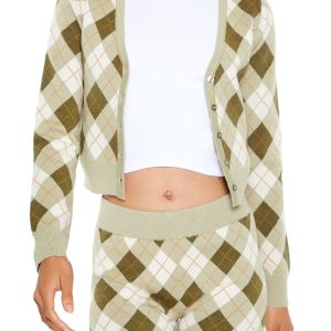 Argyle Cardigan Sweater