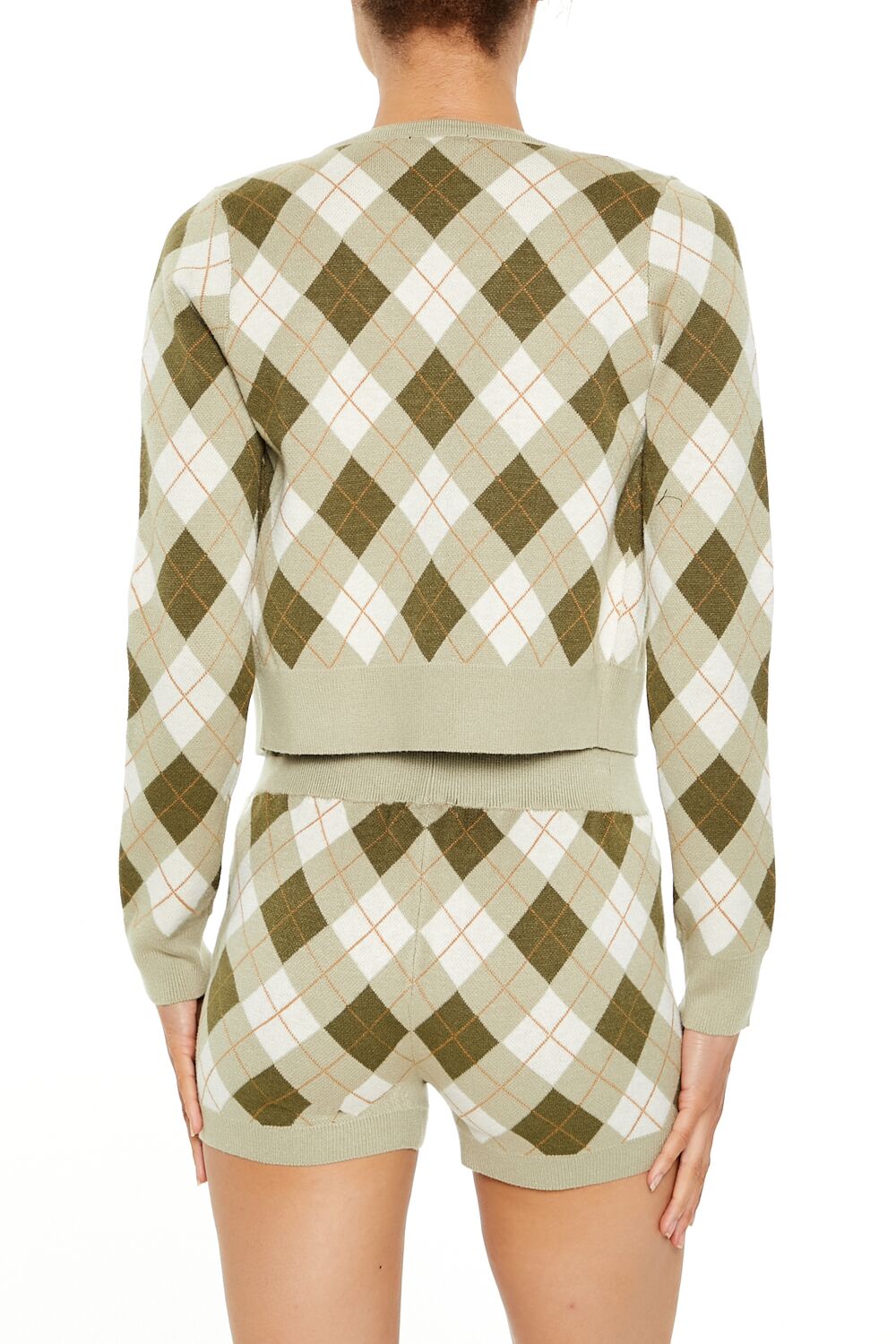 Argyle Cardigan Sweater - Image 5