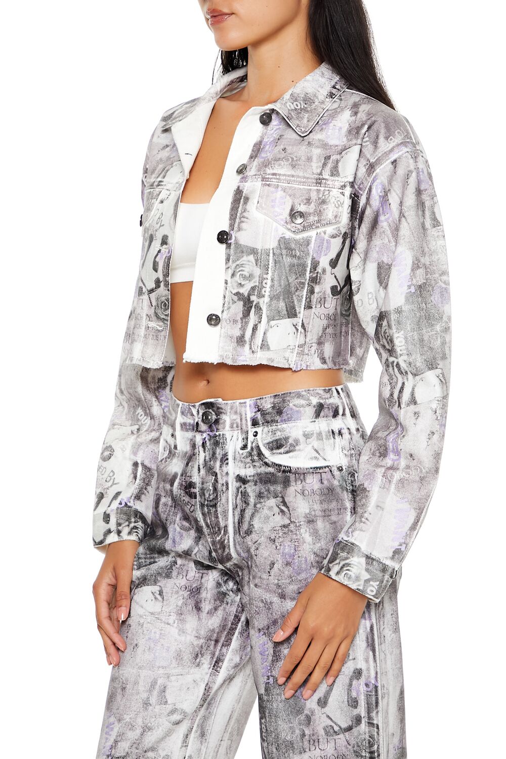Abstract Print Trucker Jacket - Image 4