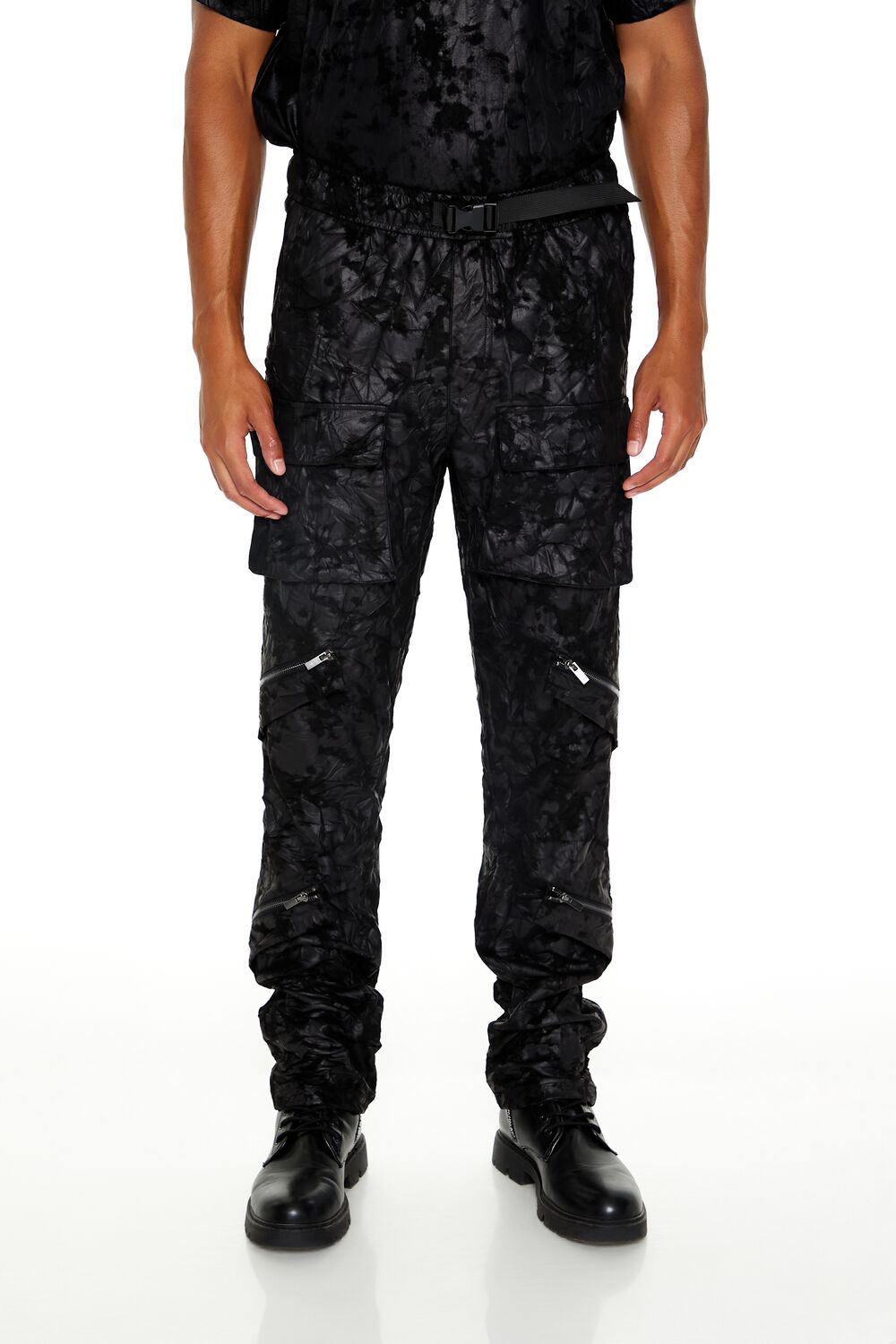 Textured Slim-Fit Mid-Rise Pants - Image 2