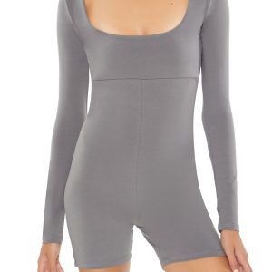 Fitted Long-Sleeve Romper