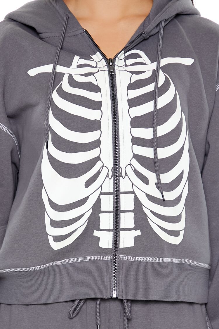 Skeleton Graphic Zip-Up Hoodie - Image 3