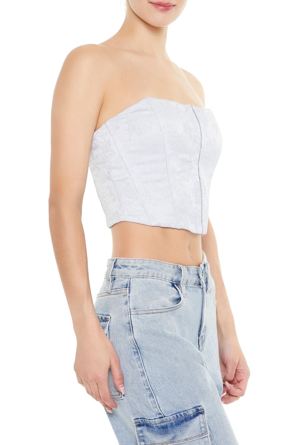 Floral Corset Tube Top - Image 4