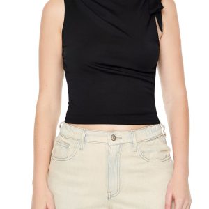 Sleeveless Tie-Strap Crop Top