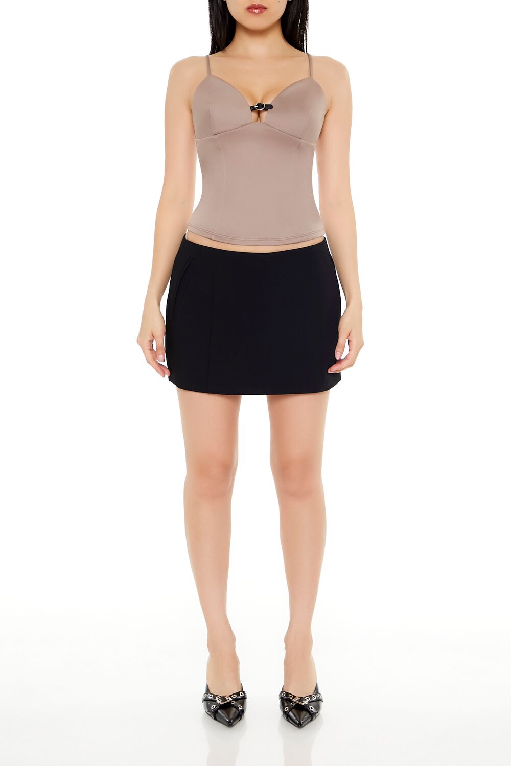 Cropped Buckle-Strap Cami - Image 8