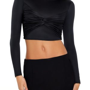 Contour Sculpt Twisted Crop Top