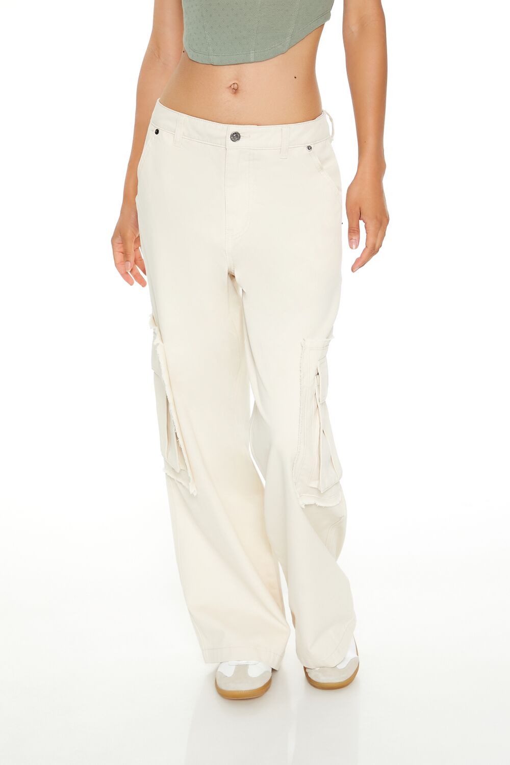 Mid-Rise Wide-Leg Cargo Pants - Image 2