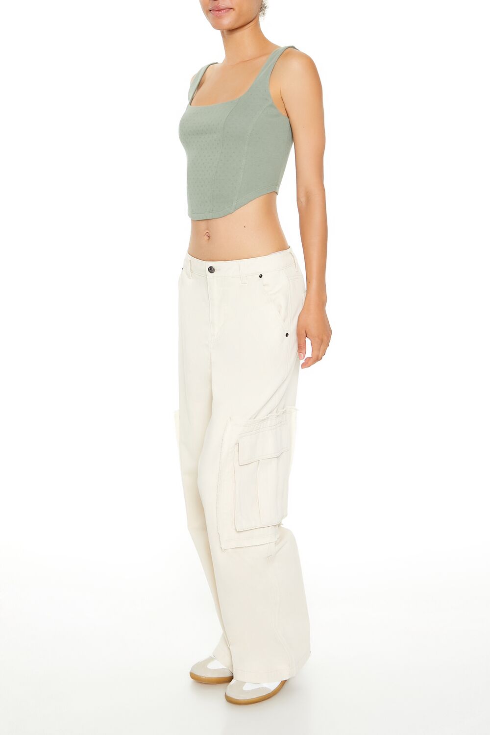 Mid-Rise Wide-Leg Cargo Pants - Image 3