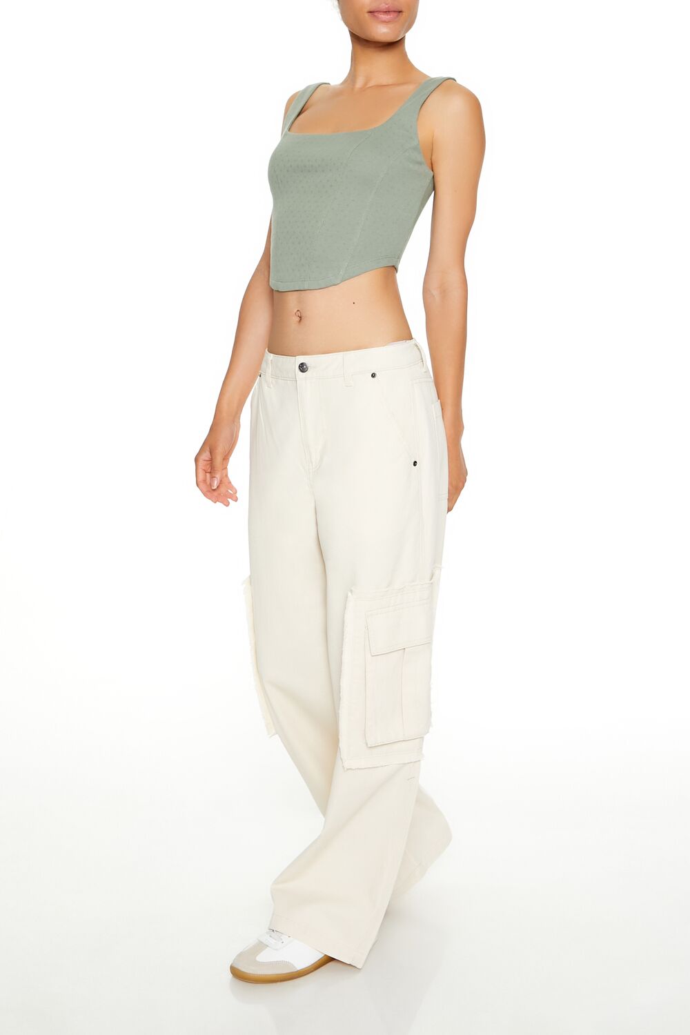 Mid-Rise Wide-Leg Cargo Pants - Image 4