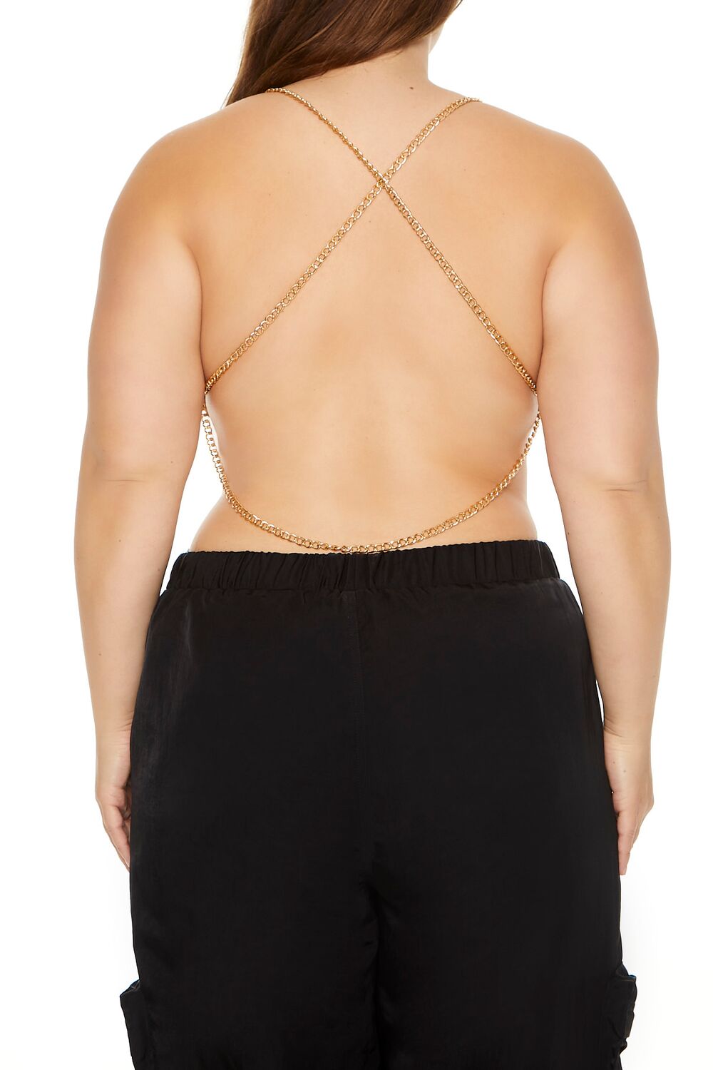 Plus Size Cutout Chain Bodysuit - Image 3