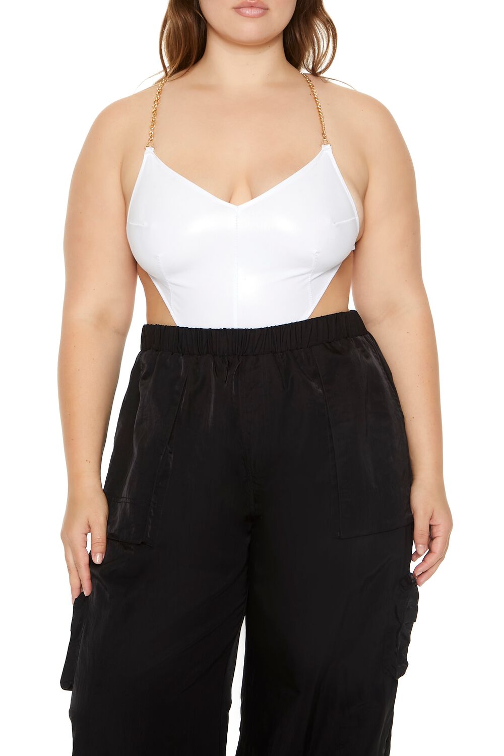 Plus Size Cutout Chain Bodysuit - Image 5