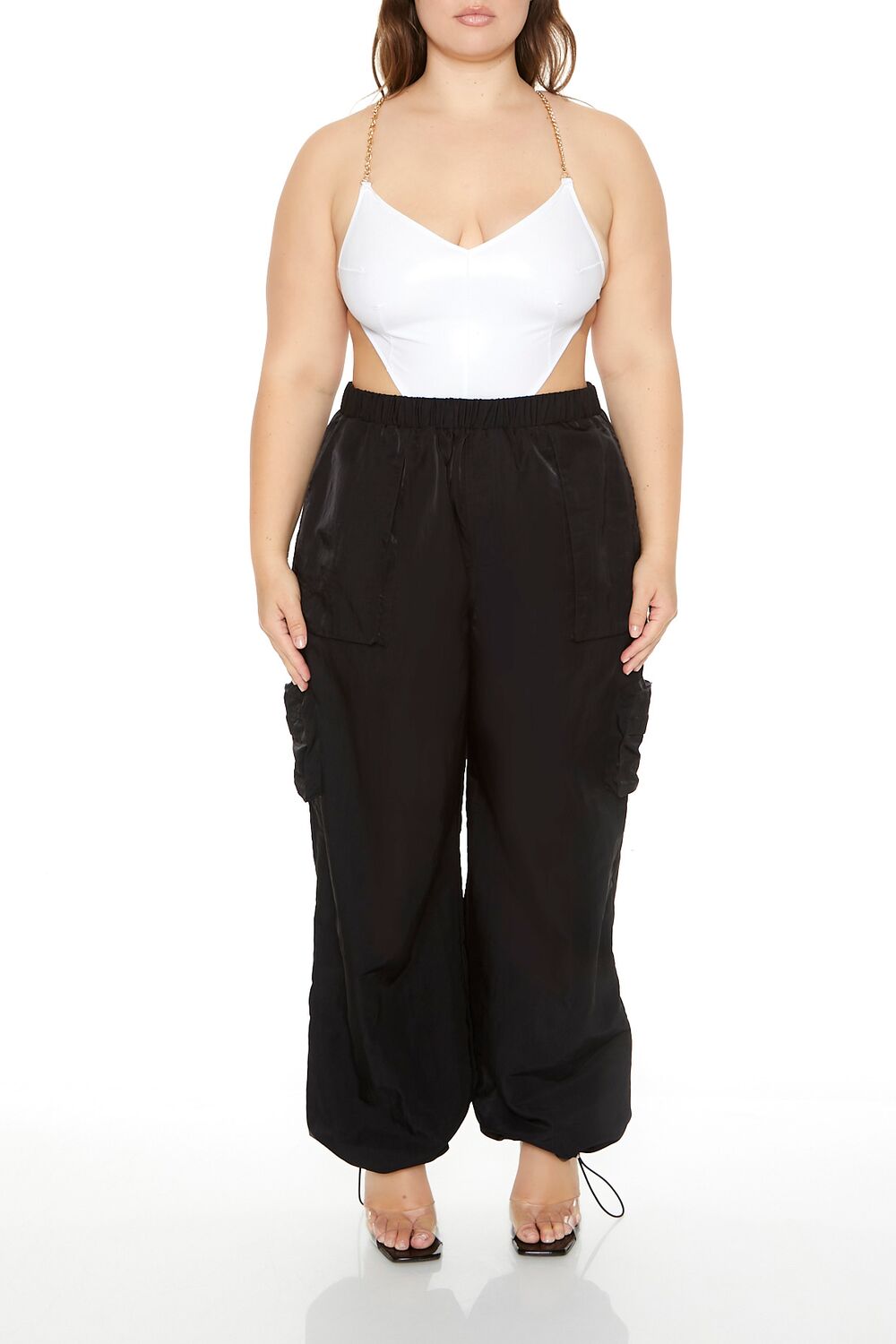 Plus Size Cutout Chain Bodysuit - Image 8