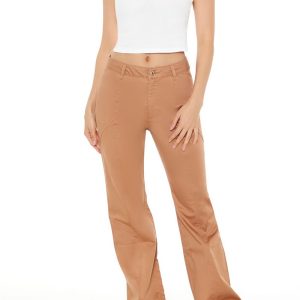 Straight-Leg Mid-Rise Pants