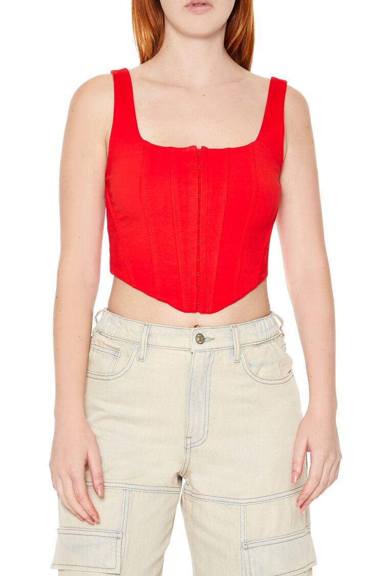 Hook-and-Eye Corset Crop Top - Image 6