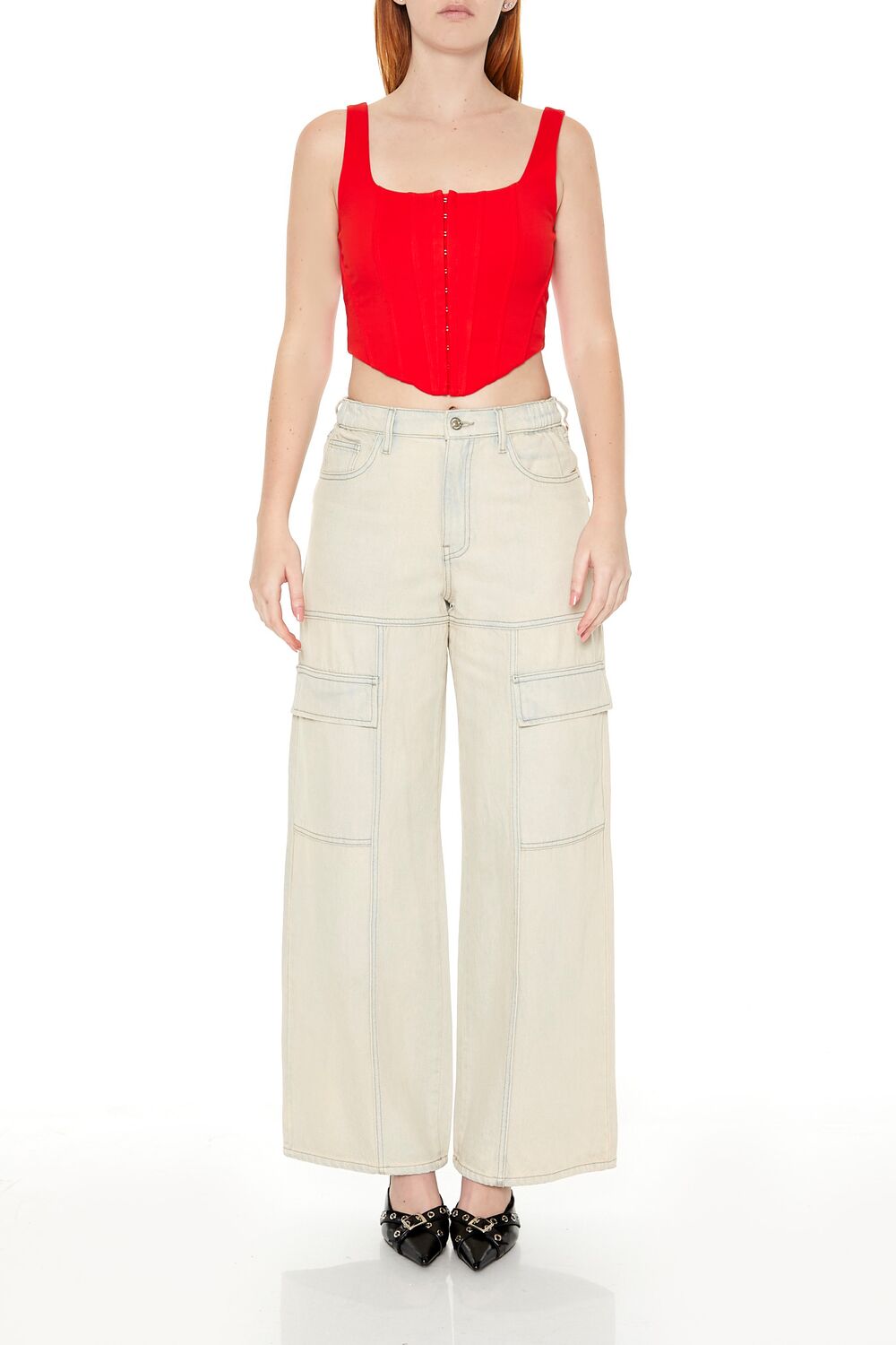 Hook-and-Eye Corset Crop Top - Image 7