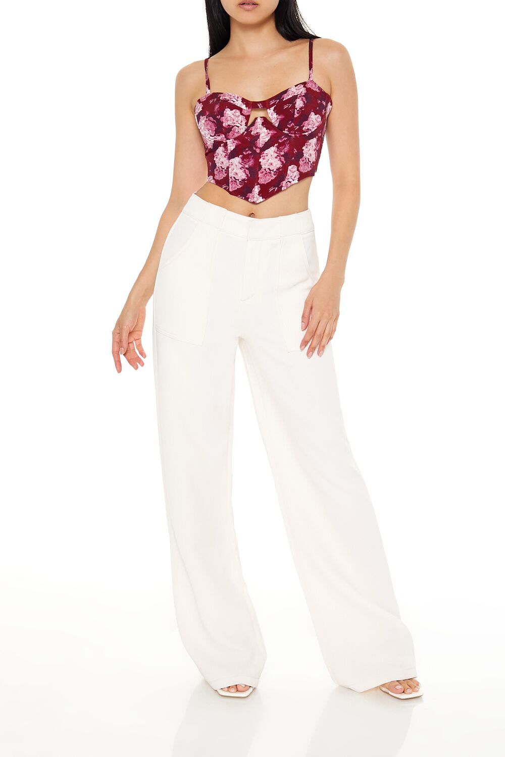 High-Rise Wide-Leg Trouser Pants