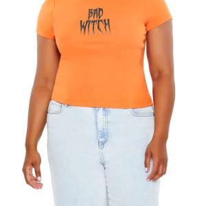 Plus Size Bad Witch Graphic Tee