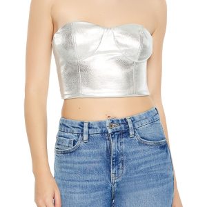 Metallic Bustier Tube Top