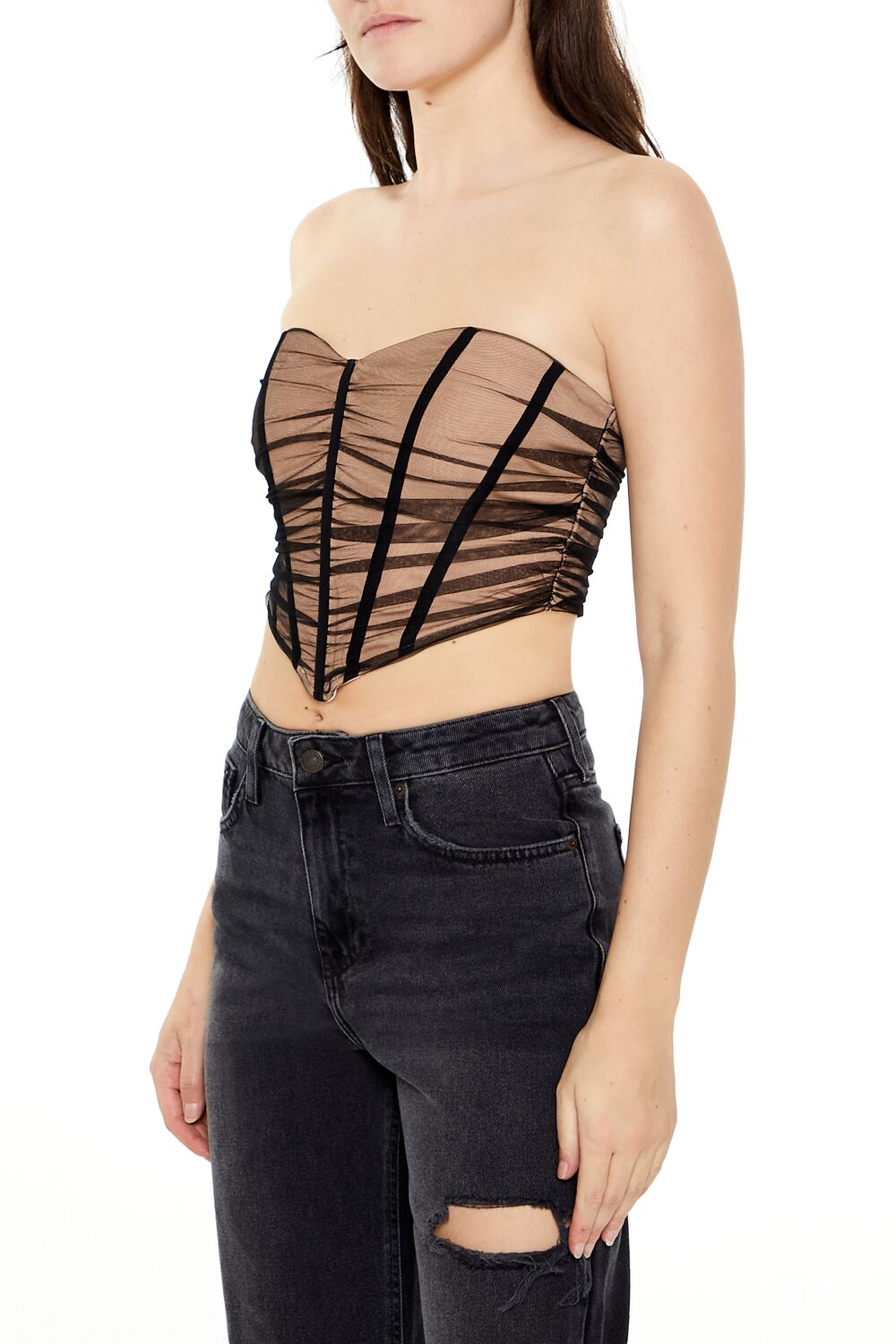 Mesh Corset Tube Top - Image 4