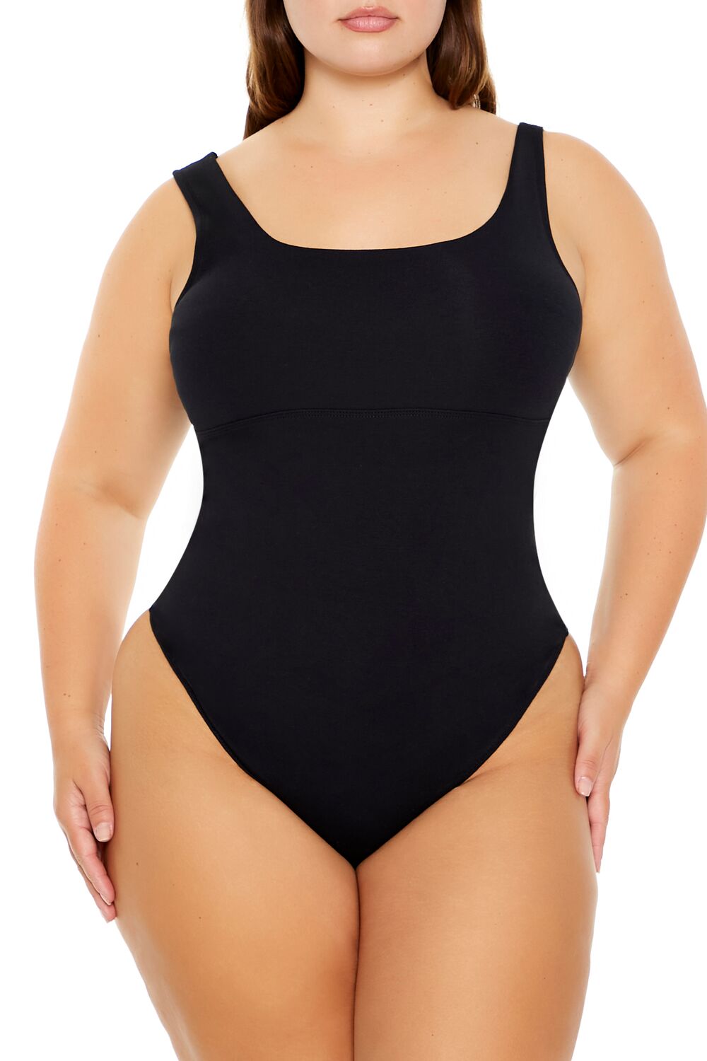 Plus Size Square-Neck Thong Bodysuit - Image 2