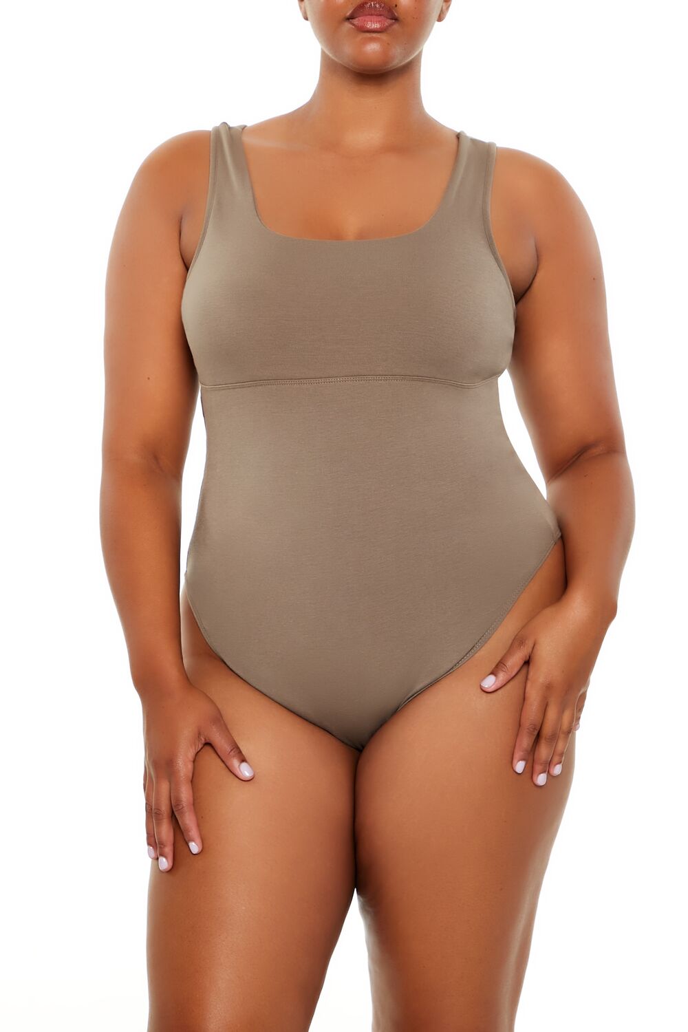 Plus Size Square-Neck Thong Bodysuit - Image 6