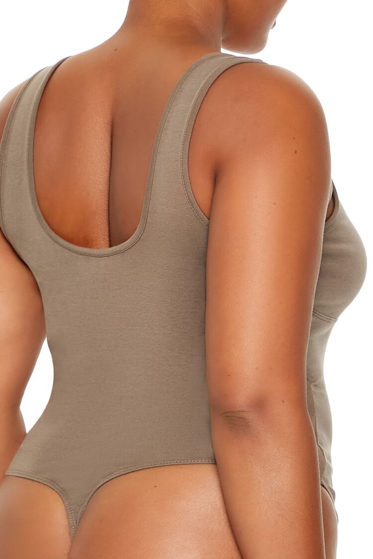 Plus Size Square-Neck Thong Bodysuit - Image 8