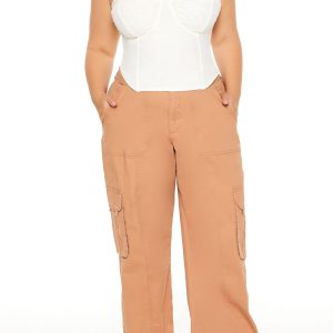 Plus Size Mid-Rise Cargo Pants