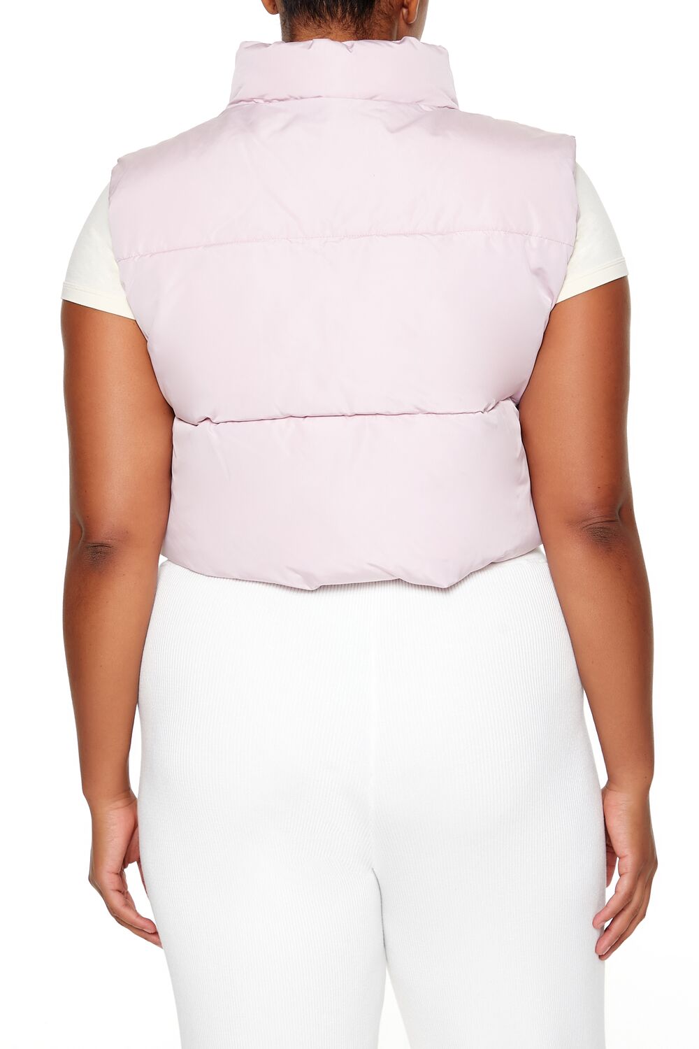 Plus Size Cropped Puffer Vest - Image 11