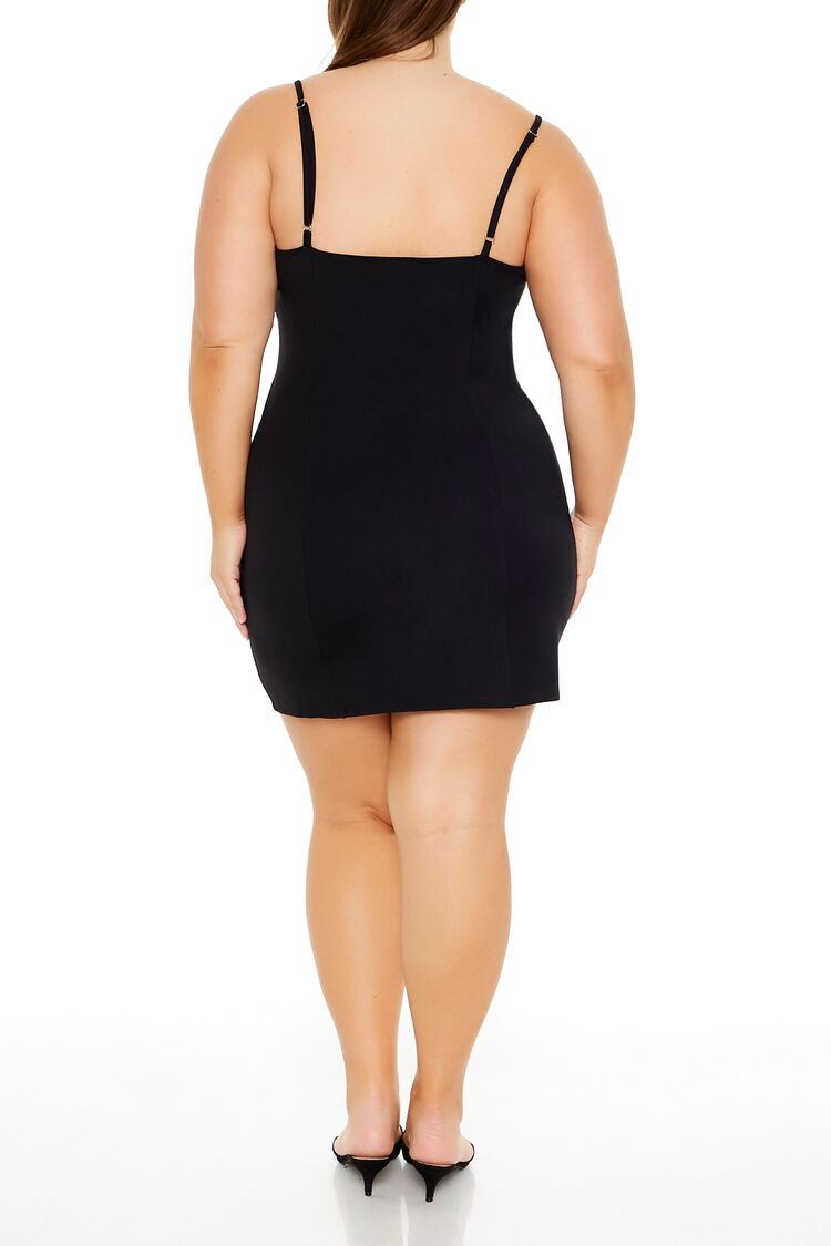 Plus Size Bow Mini Bodycon Dress - Image 5