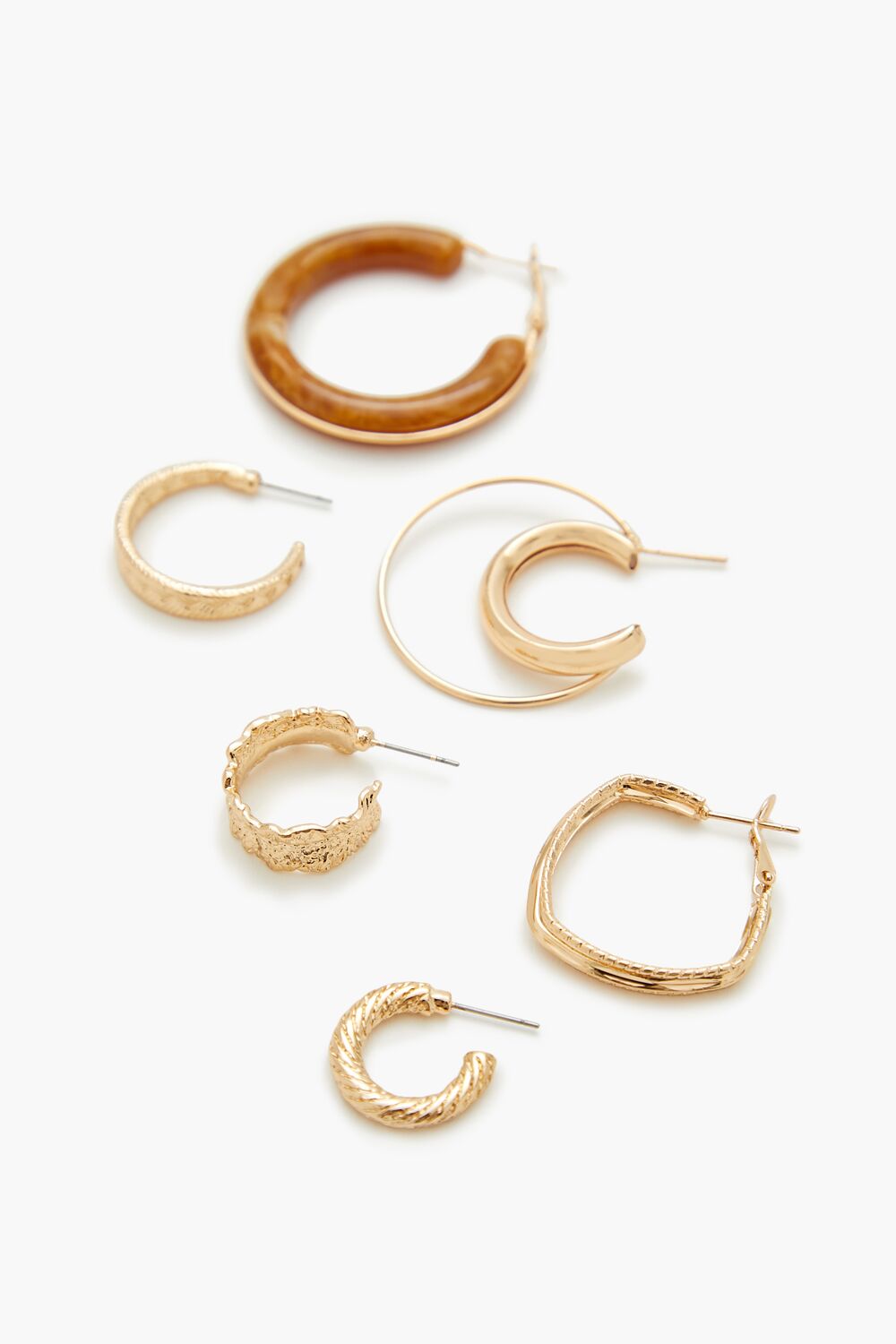 Faux Stone Hoop Earring Set - Image 2