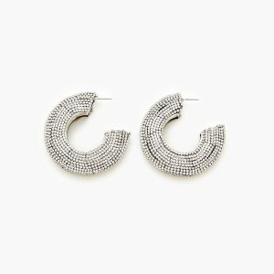 Rhinestone Hoop Earrings