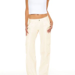 Low-Rise Straight-Leg Cargo Pants