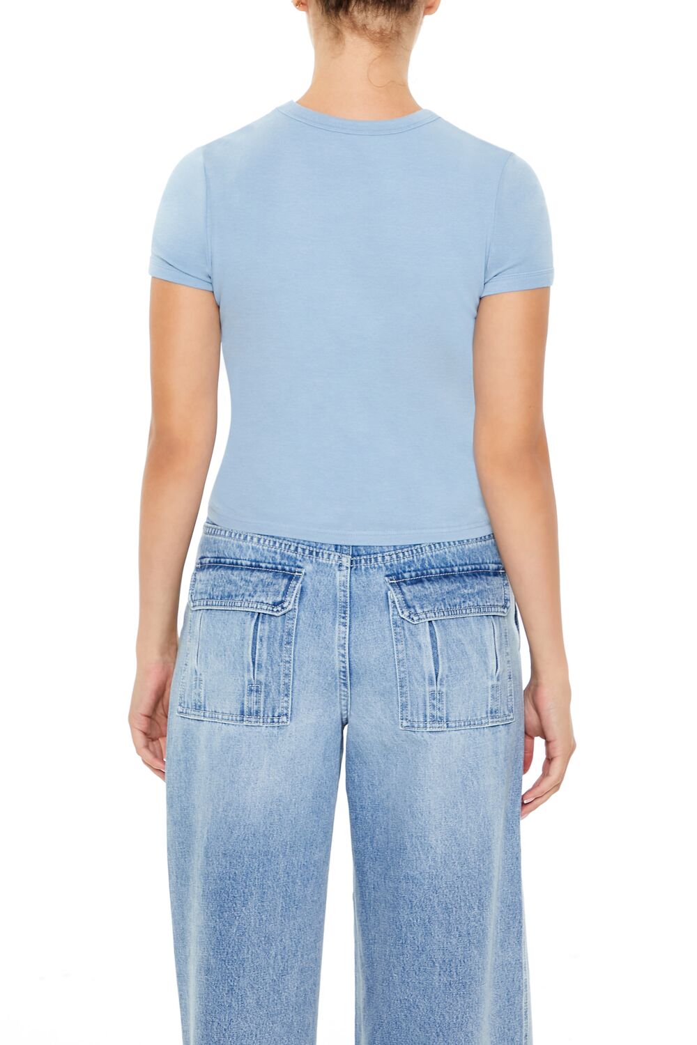 Just Here For the Tailgate Baby Tee - Image 5