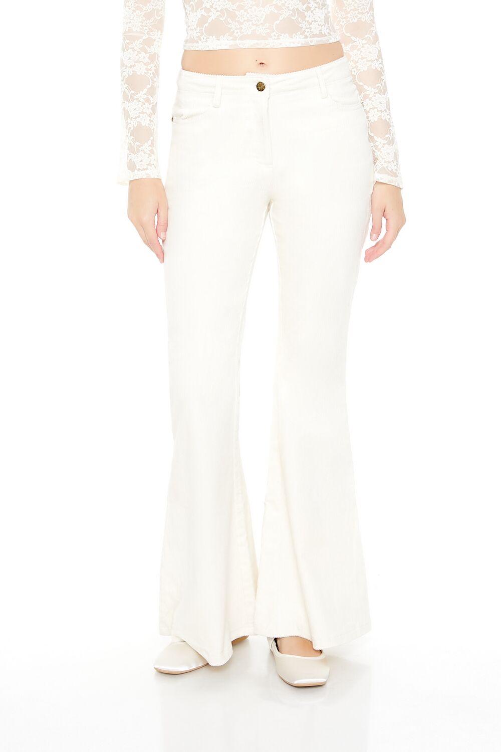 Corduroy Mid-Rise Flare Pants - Image 2