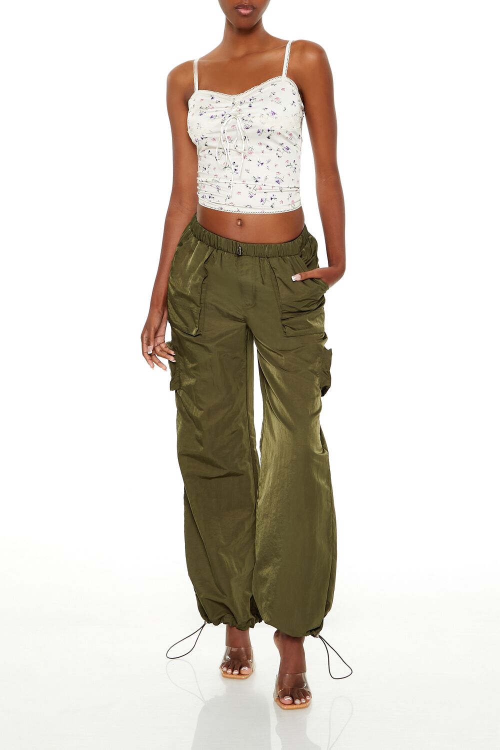 Ditsy Floral Lace-Up Cami - Image 2