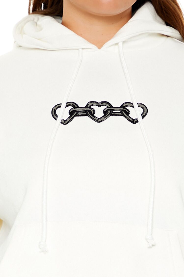 Plus Size Angel Heart Chain Hoodie - Image 3