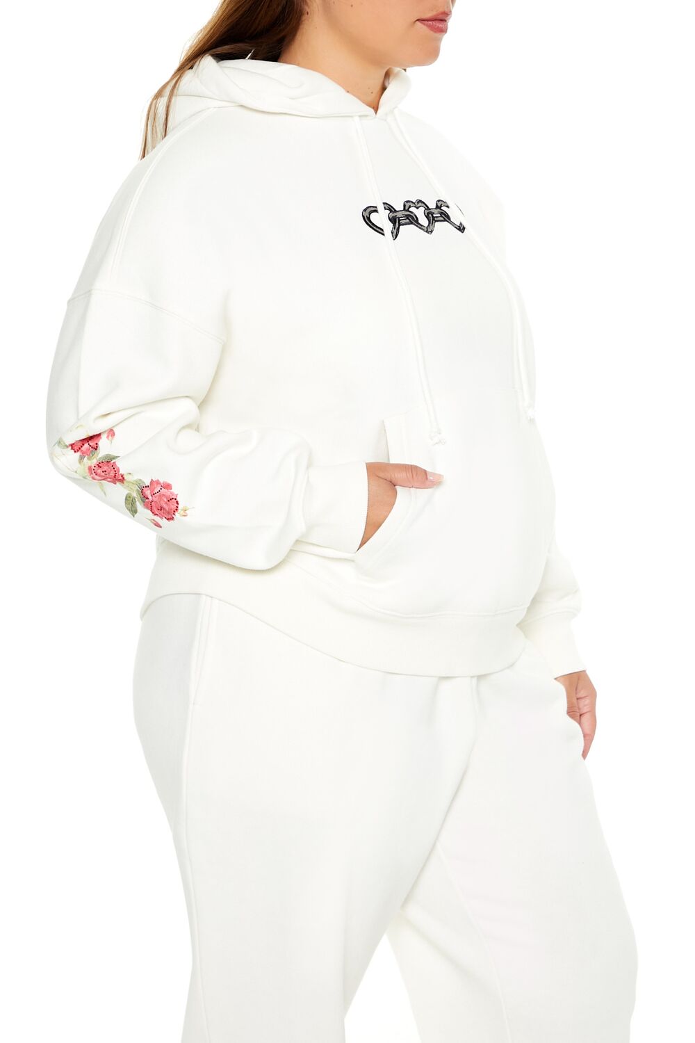 Plus Size Angel Heart Chain Hoodie - Image 4