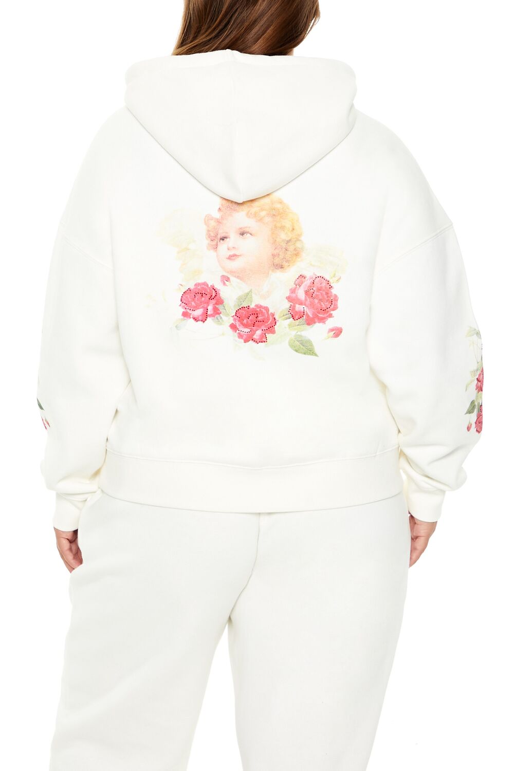 Plus Size Angel Heart Chain Hoodie - Image 5