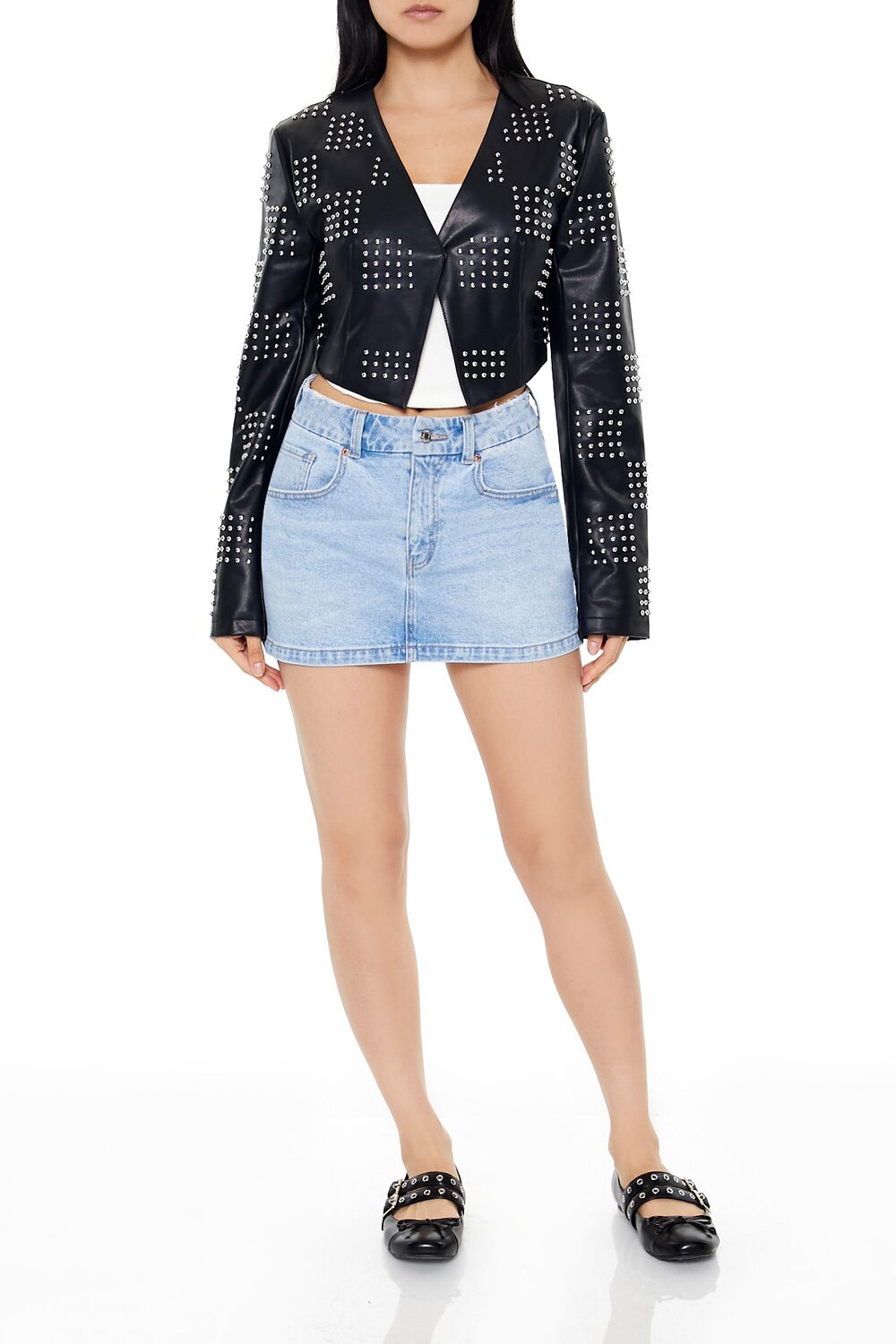Studded Checkered Jacket - Image 2