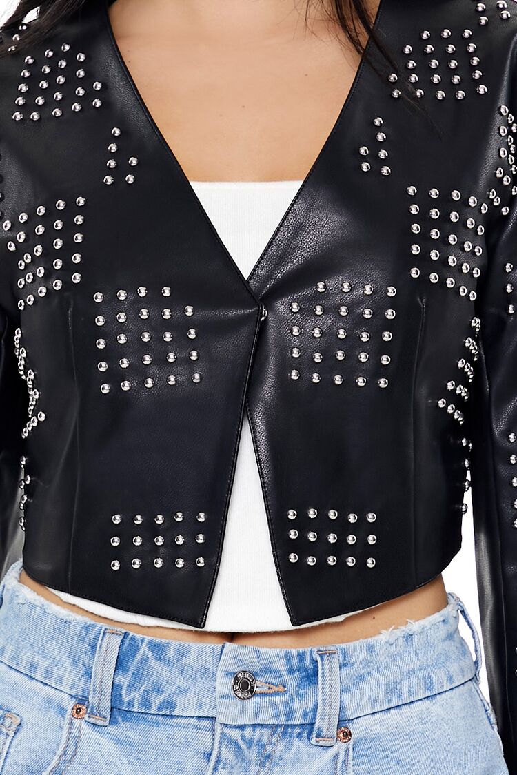 Studded Checkered Jacket - Image 3